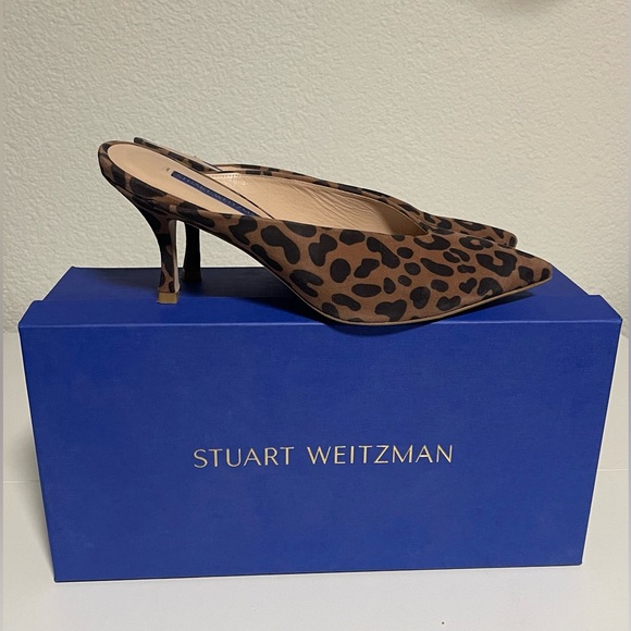 Stuart Weitzman Shoes - 🐆Stuart Weitzman Cheetah Calf Hair Suede Heels • Size 7 • Rare Chic Print